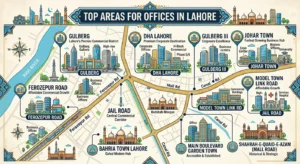 Top Areas for Offices in Lahore
